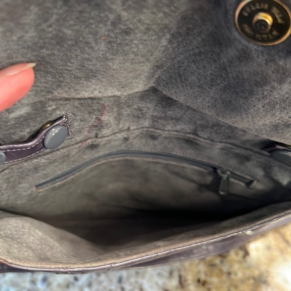 Vintage Eelskin Clutch Crossbody Purse Black 10” x 6.5” Dark Gray - Picture 7 of 9